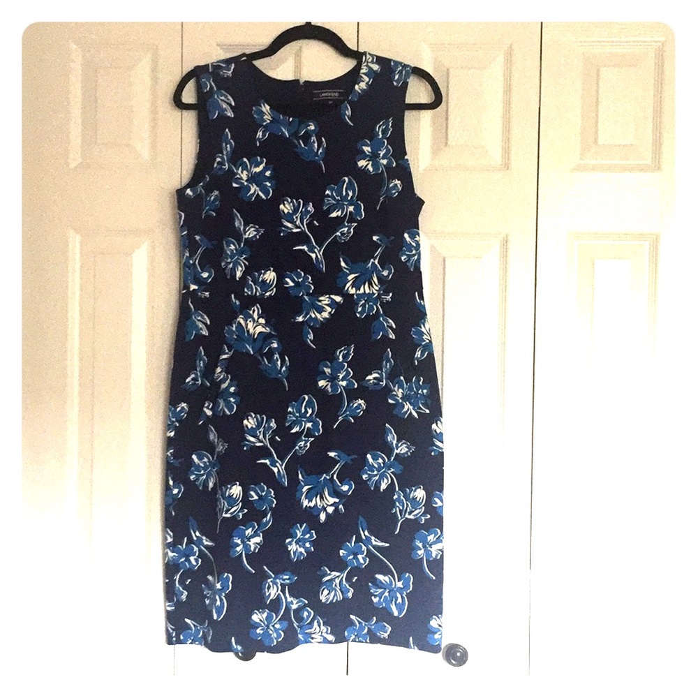 Lands End Ponte knit sleeveless dress with pockets